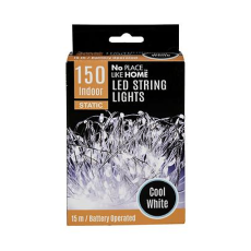 Battery Operated LED String Lights - Indoor / Cool White, 15 metre